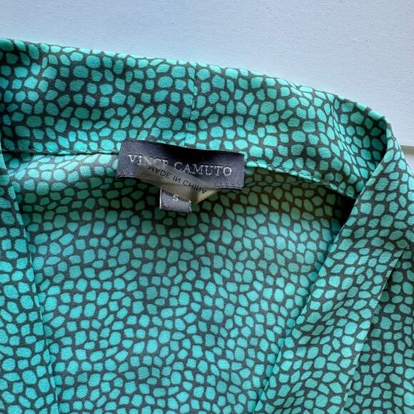 Vince Camuto Sleeveless Tunic Teal Stone Pattern Size Small - Picture 2 of 5